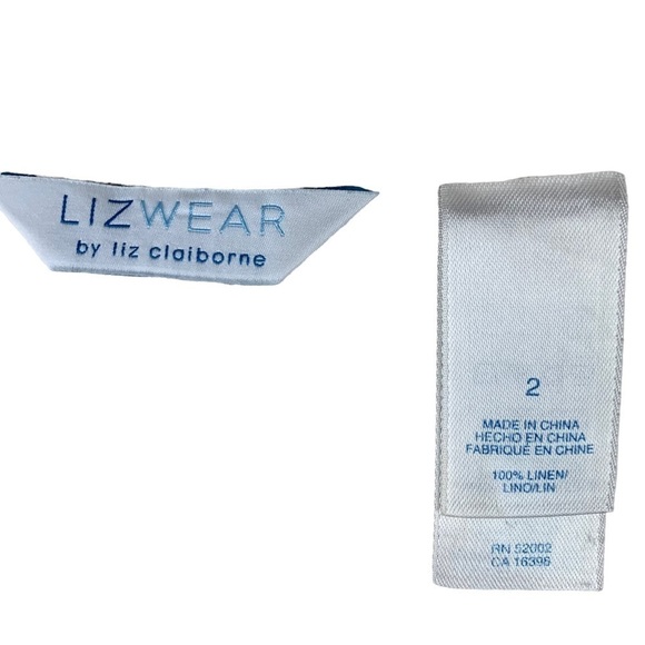 Liz Wear 100% Linen Wheat Colored Drawstring Cropped Pants with Pockets - Picture 4 of 9